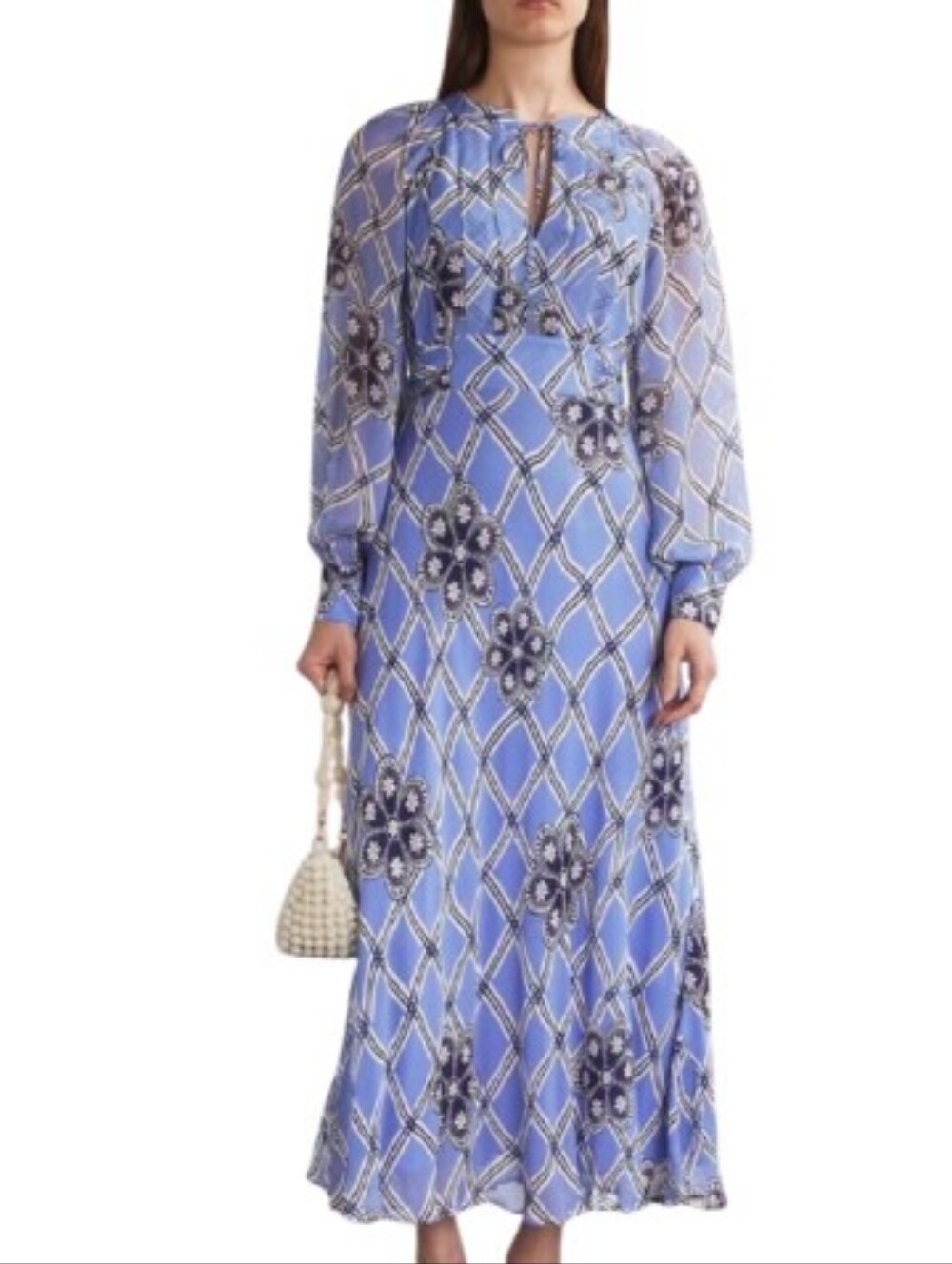 Rixo Women’s Jacquard Aero Long Sleeve Maxi Dress 8